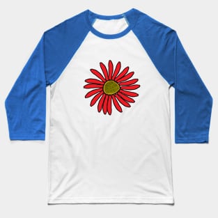 Beautiful, Cute, Pretty, Red flower design. Baseball T-Shirt